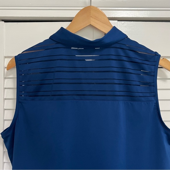 Lady Hagen Sleeveless Navy Golf Polo Large - Picture 6 of 9